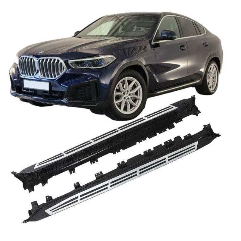 BMW X6 G06 Alu Trittbretter – mit Anti-Rutsch Gummileisten BST